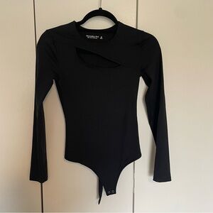 Long-Sleeve Cutout Crew Bodysuit